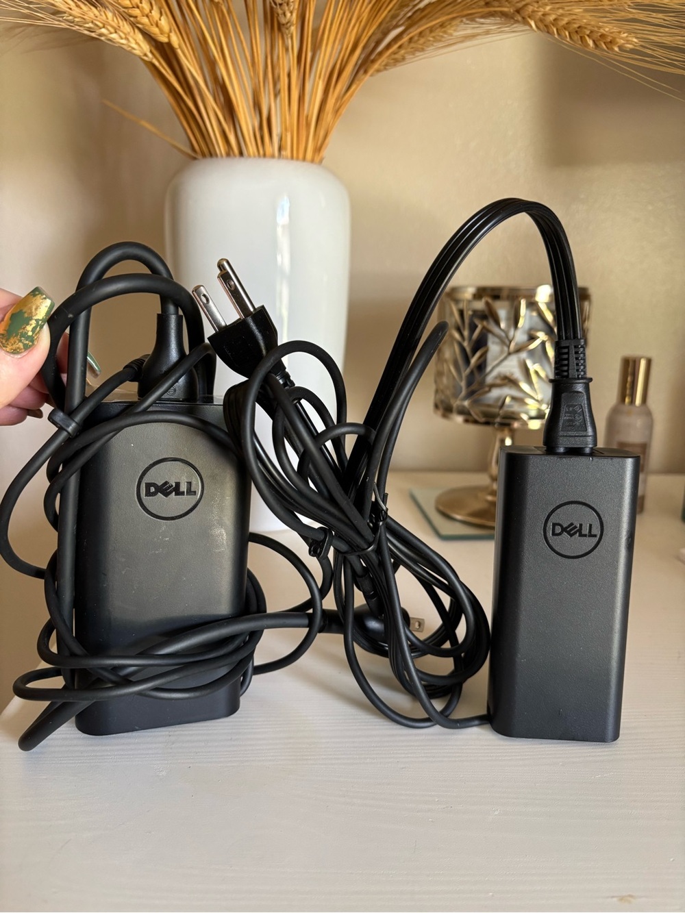 2- Dell Black Laptop AC Power Adapter Charger